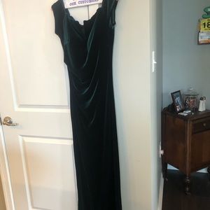 Velvet green dress
